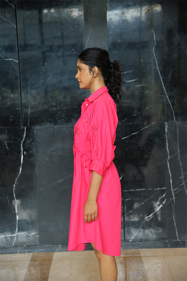 The Banana Breeze Drawstring Dress