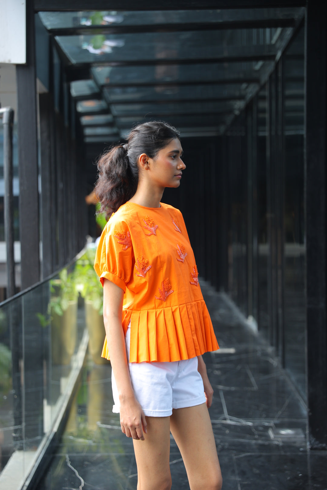 The Pleated Orchid Whisper Top