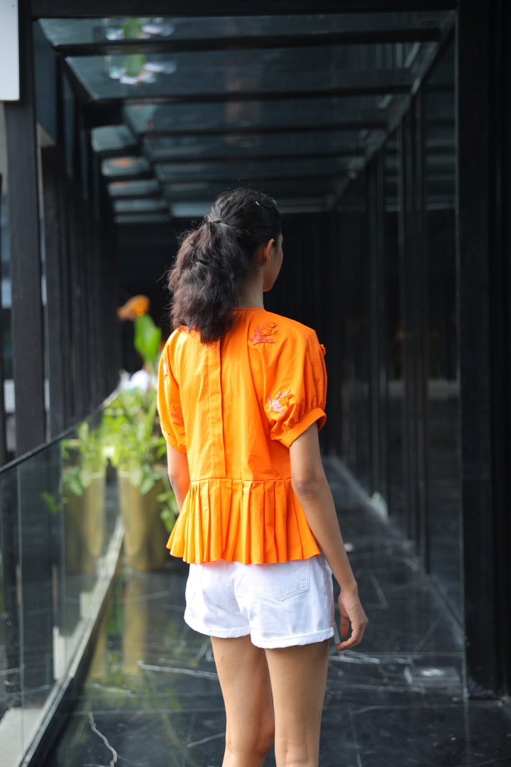 The Pleated Orchid Whisper Top
