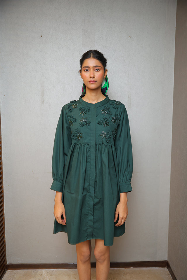 The Maple Glow Yoke Dress