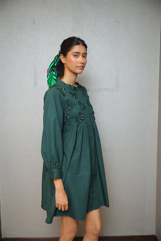 The Maple Glow Yoke Dress