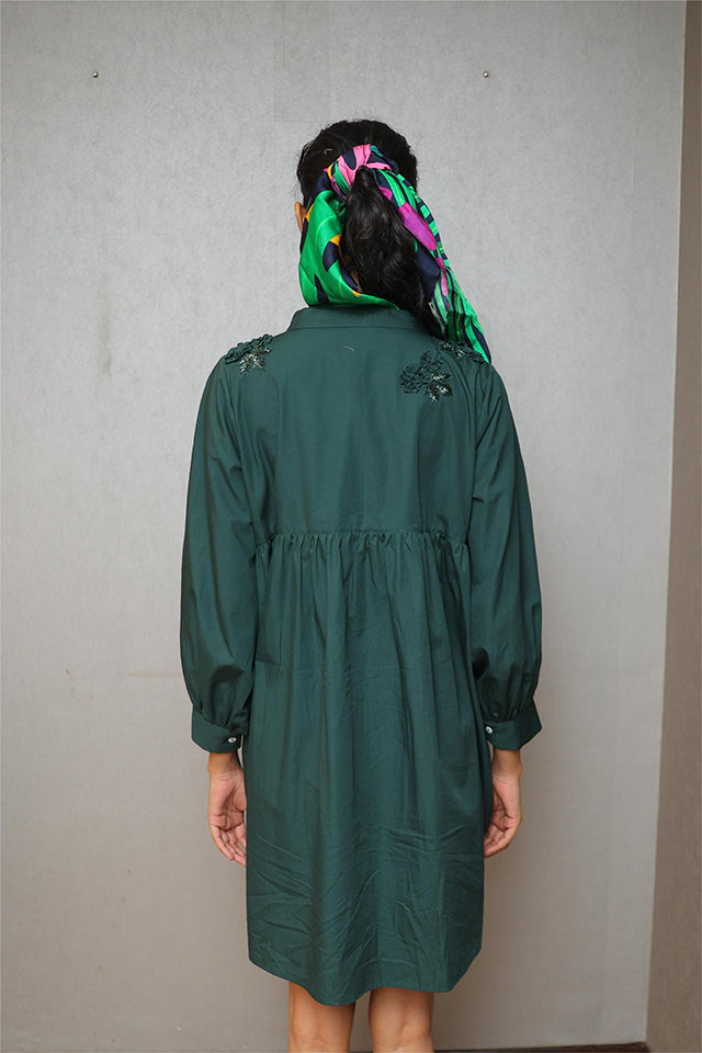The Maple Glow Yoke Dress