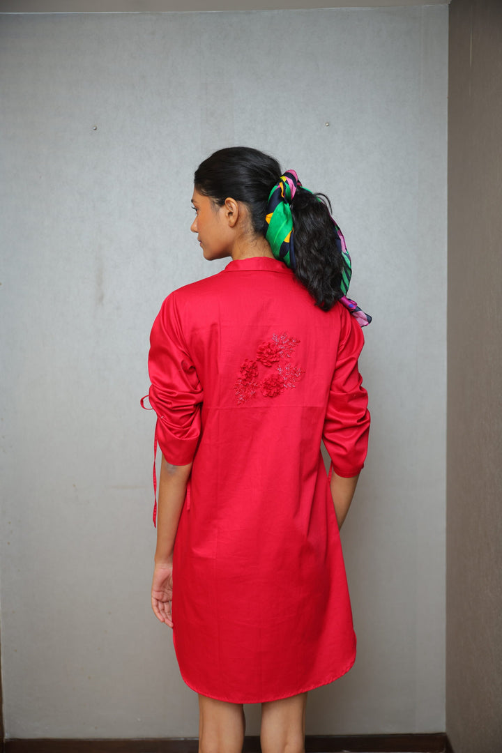 The Poppy Parade Drawstring Dress