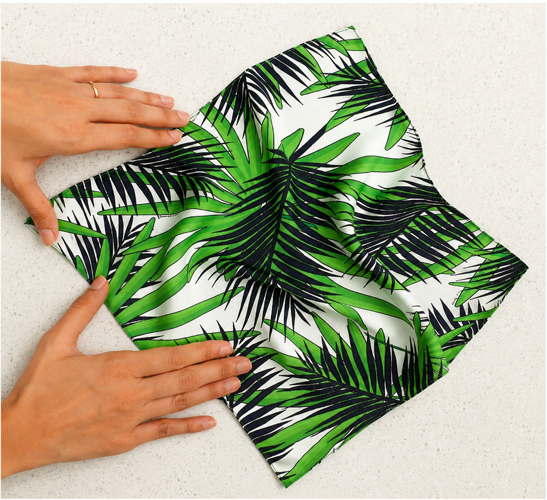 Pocket Square-Tropical Leaves Print
