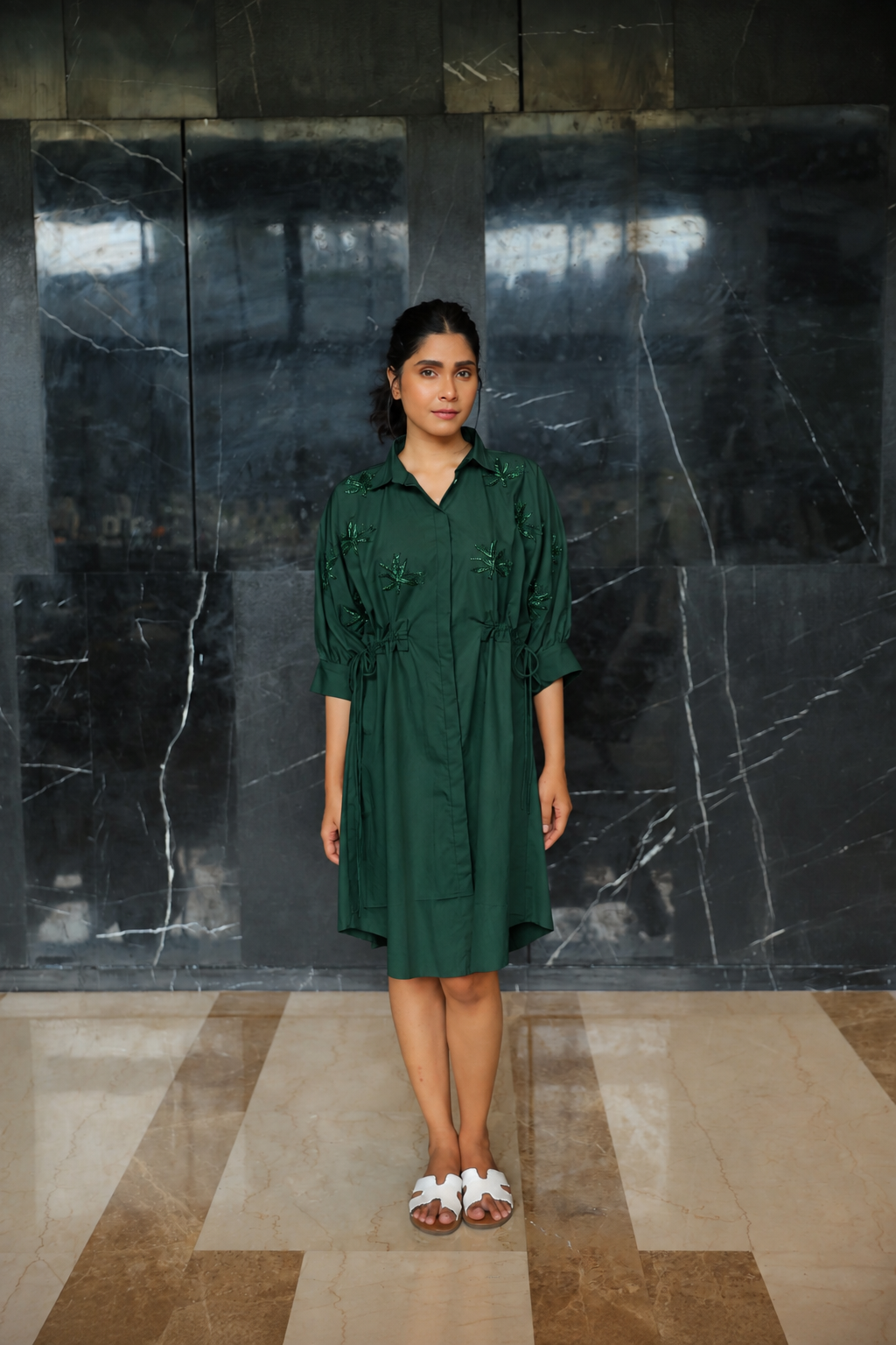 The Banana Breeze Drawstring Dress