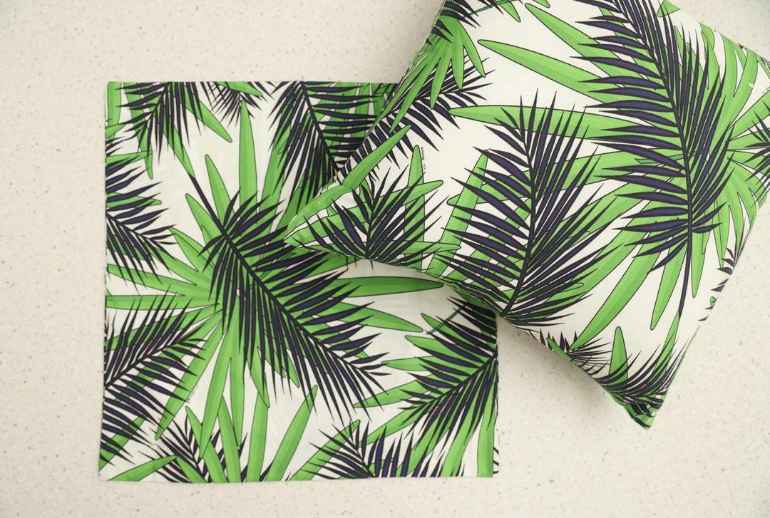 Cushion Cover Medium-Tropical Leaves Print
