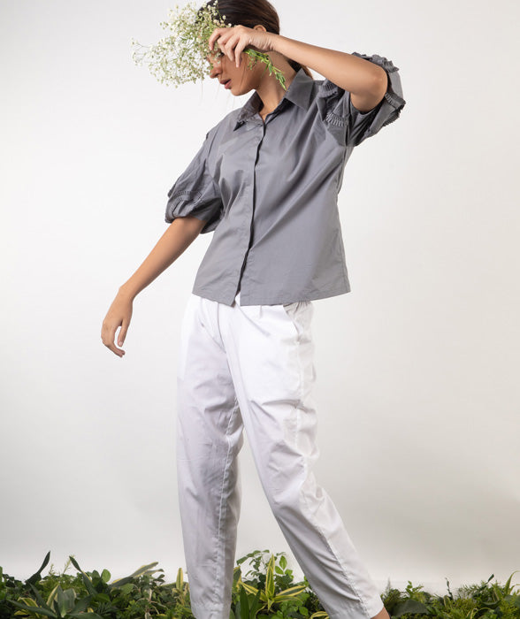 The Ruche Balloon Sleeved Shirt