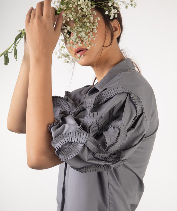 The Ruche Balloon Sleeved Shirt