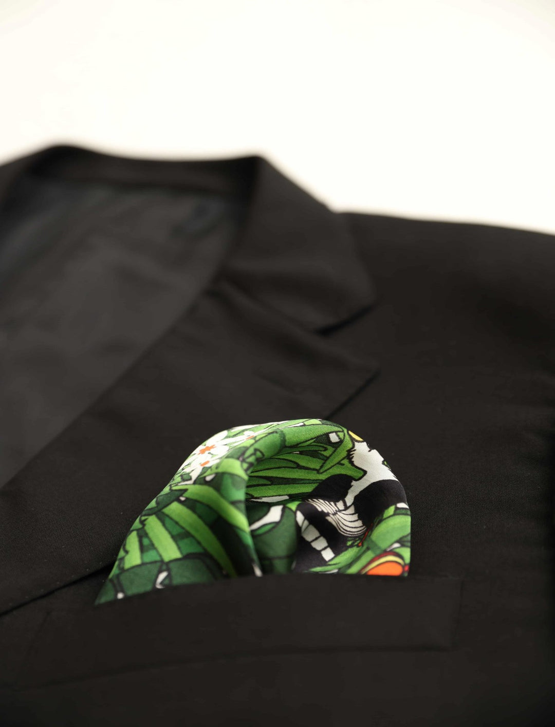Pocket Square-Tropical Hornbill Print