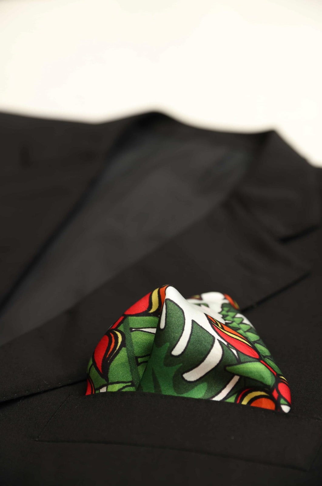 Pocket Square-Tropical Heliconia Print