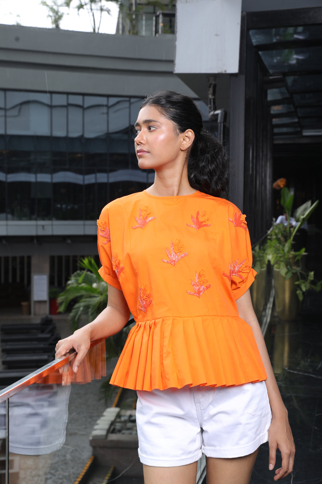The Pleated Orchid Whisper Top