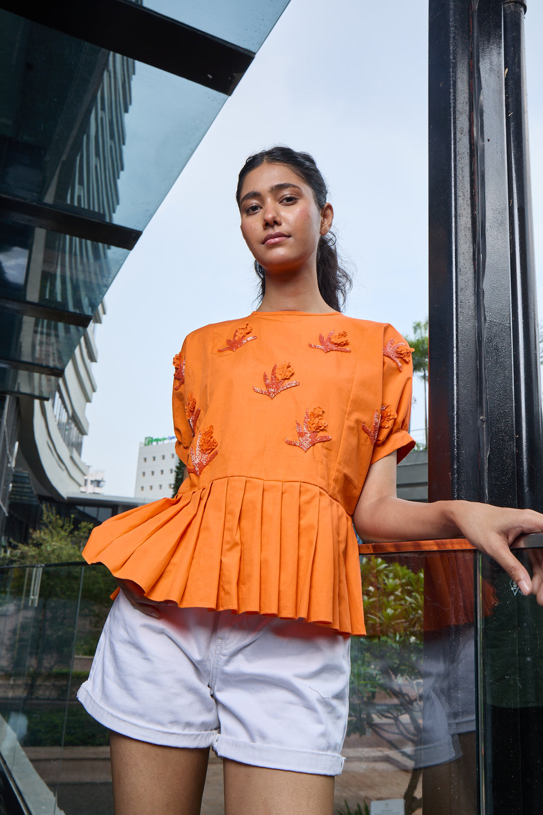 The Pleated Orchid Whisper Top