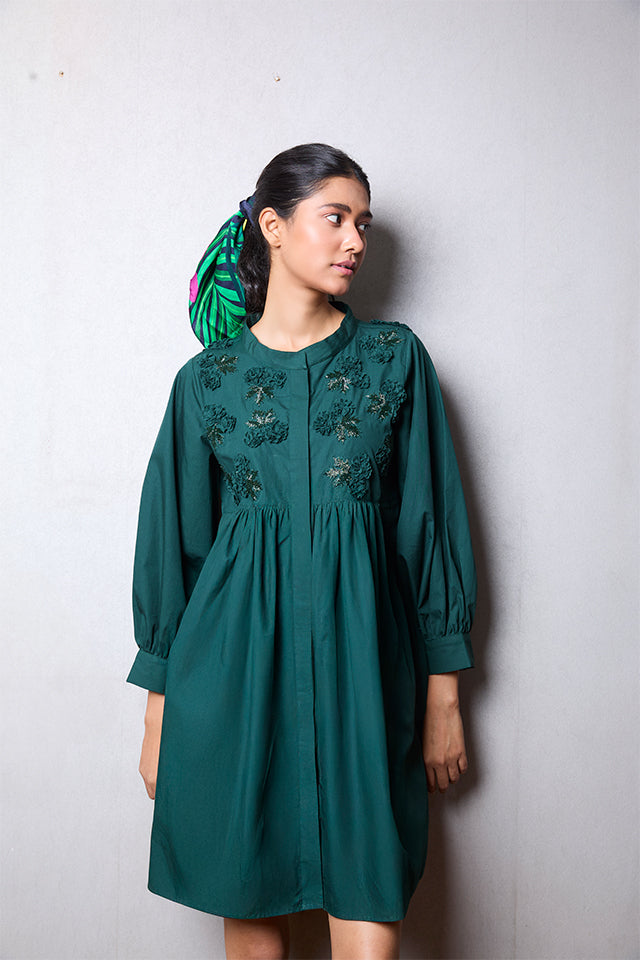 The Maple Glow Yoke Dress