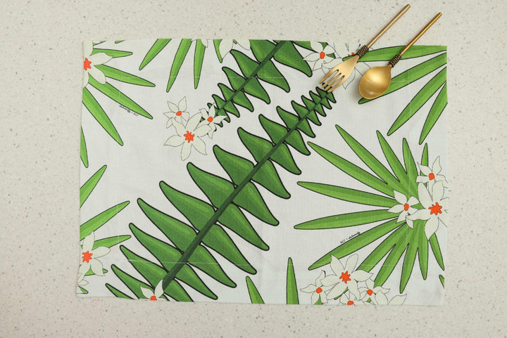 Table Mat (Set Of 6) Tropical Parijat Print