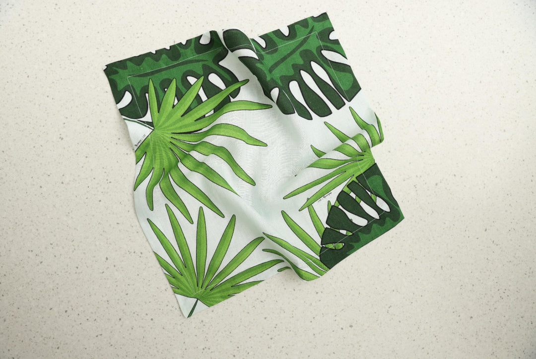 Table Napkin (Set of 6) Tropical Leaves Print